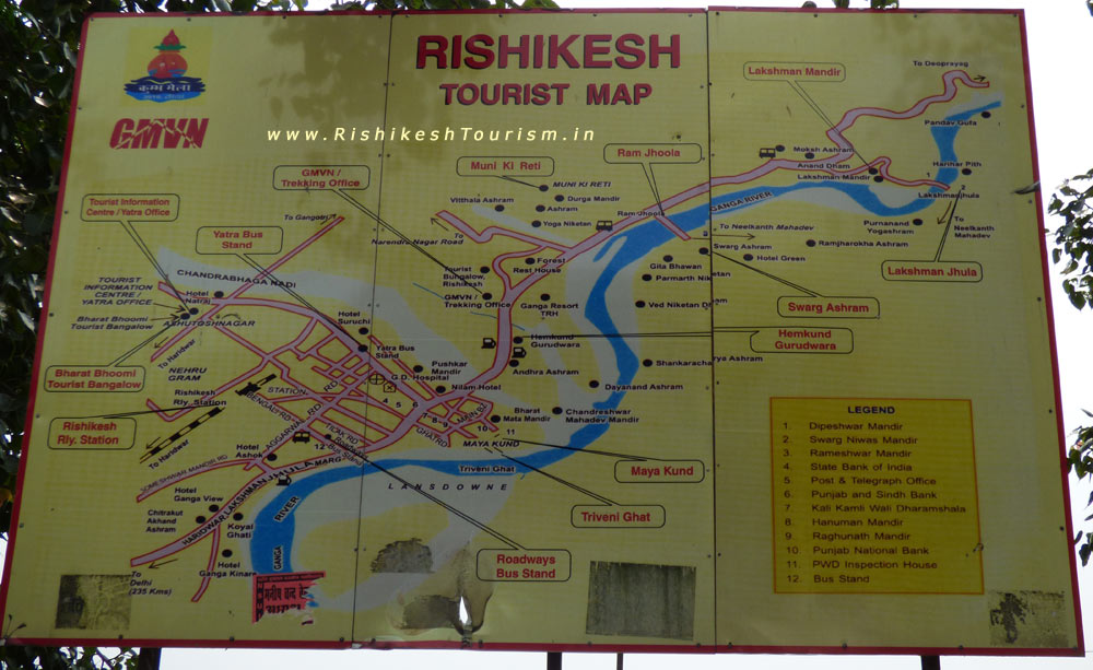 rishikesh tour places map